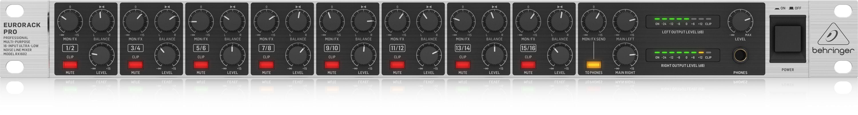 BEHRINGER RX1602 V2 Mezclador de Línea para Montaje en Rack RX1602 V2