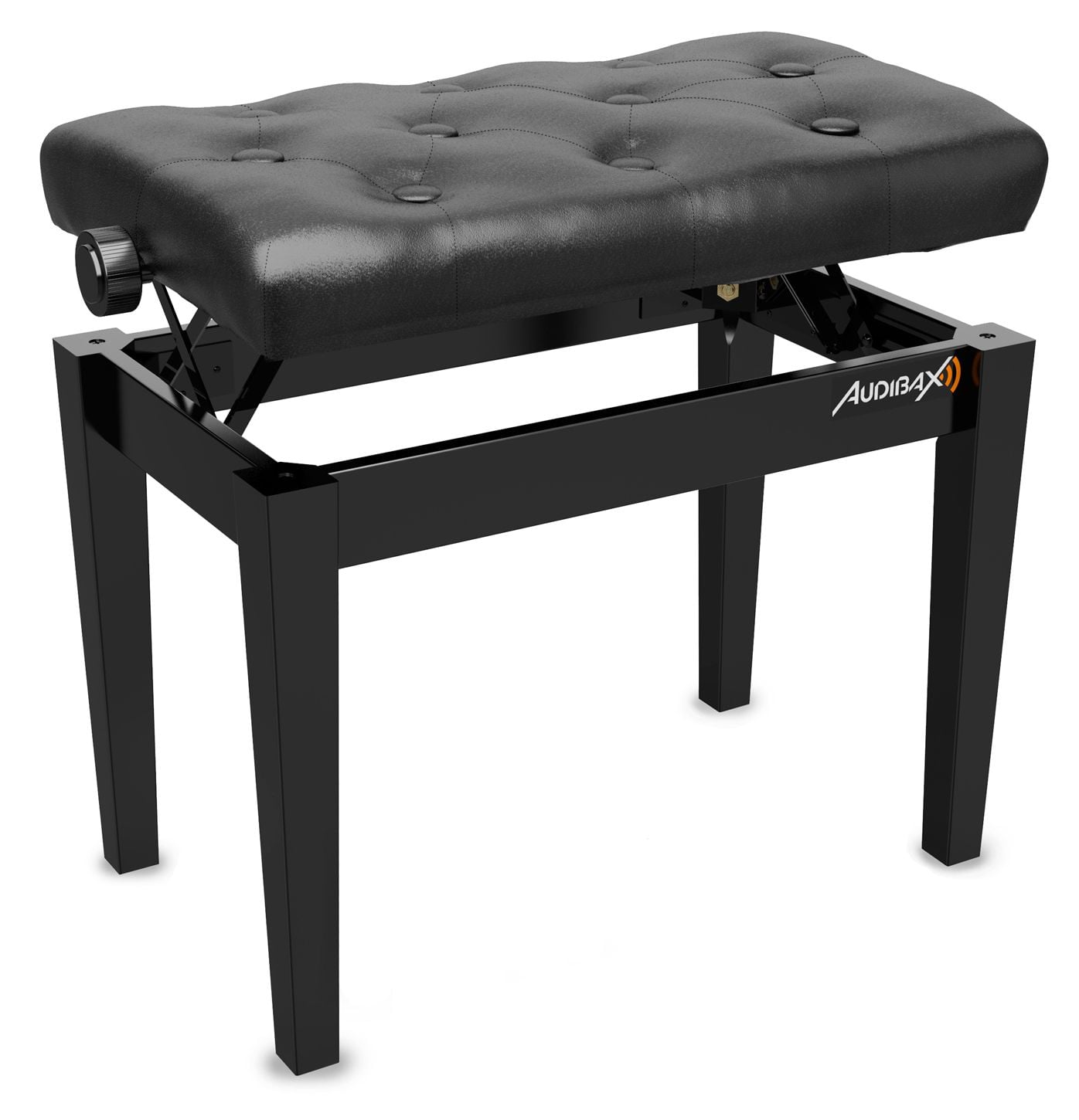 Audibax KB500B Banco para Piano / Teclado Ajustable Regulable. Acolchado. Negro KB500B