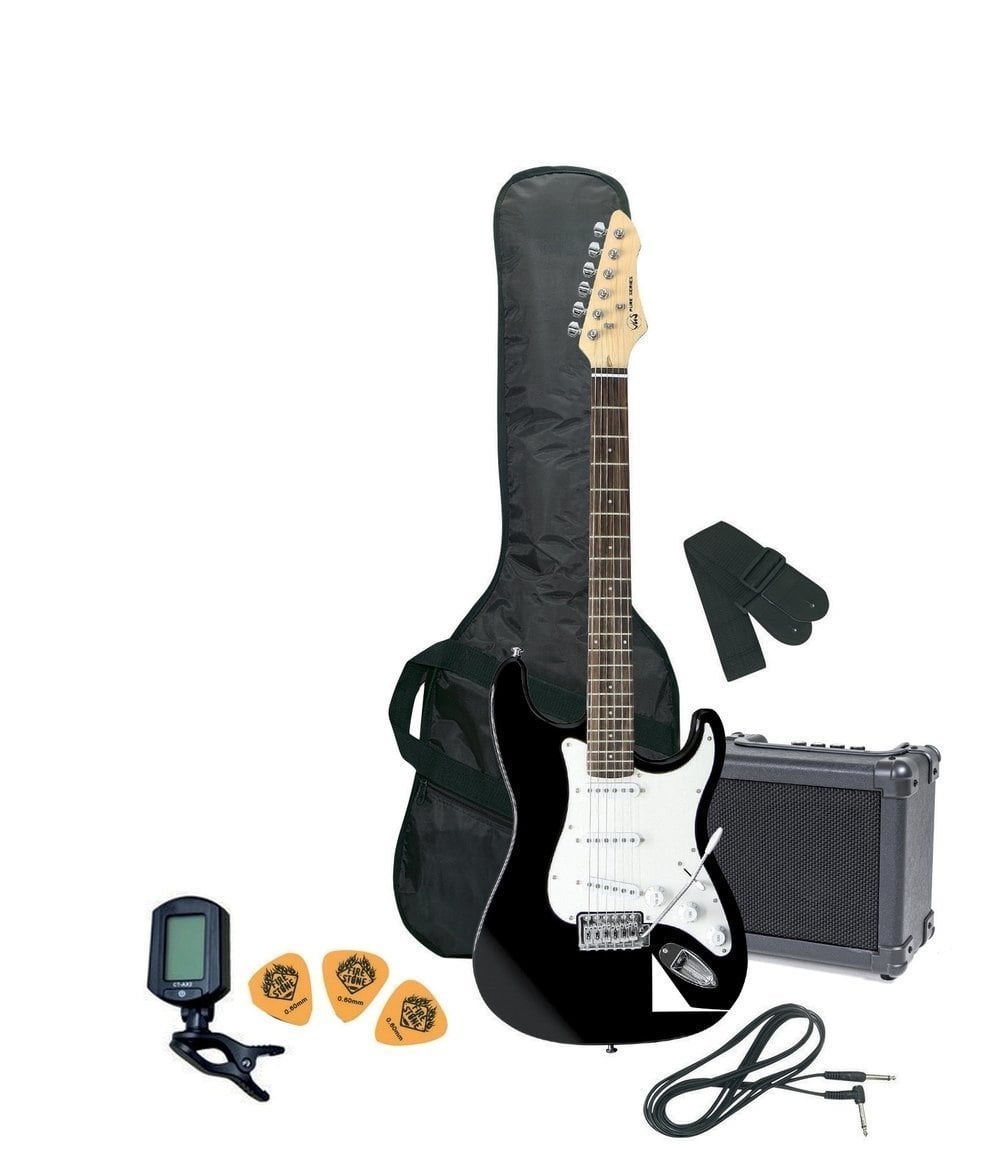 Gewa PS502540 Guitarra Eléctrica RC-100 Pack de Guitarra Negro PS502540