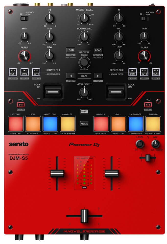 Pioneer Dj DJM-S5 Mesa de Mezclas DJ de 2 canales Scratch para Serato DJ Pro DJM-S5