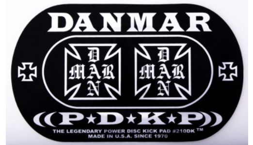 Danmar Percussion Double kick bass drum impact pad Iron Cross Refuerzo para parche Double kick bass drum impact pad Iron Cross Refuer