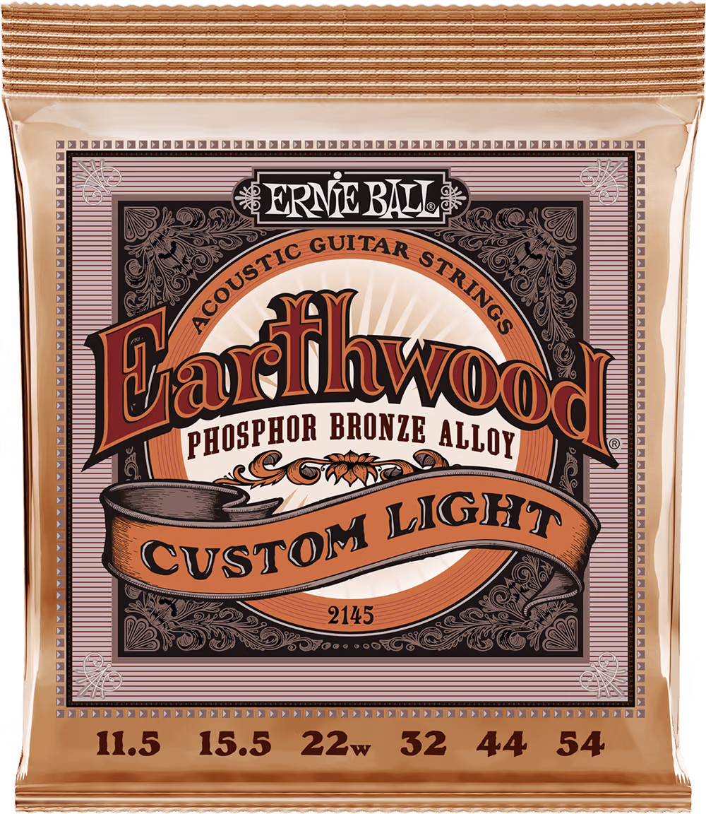 ERNIE BALL Juego Acústica Earthwood 92/8 Phosphor Bz. Light 11,5-54 EB2145