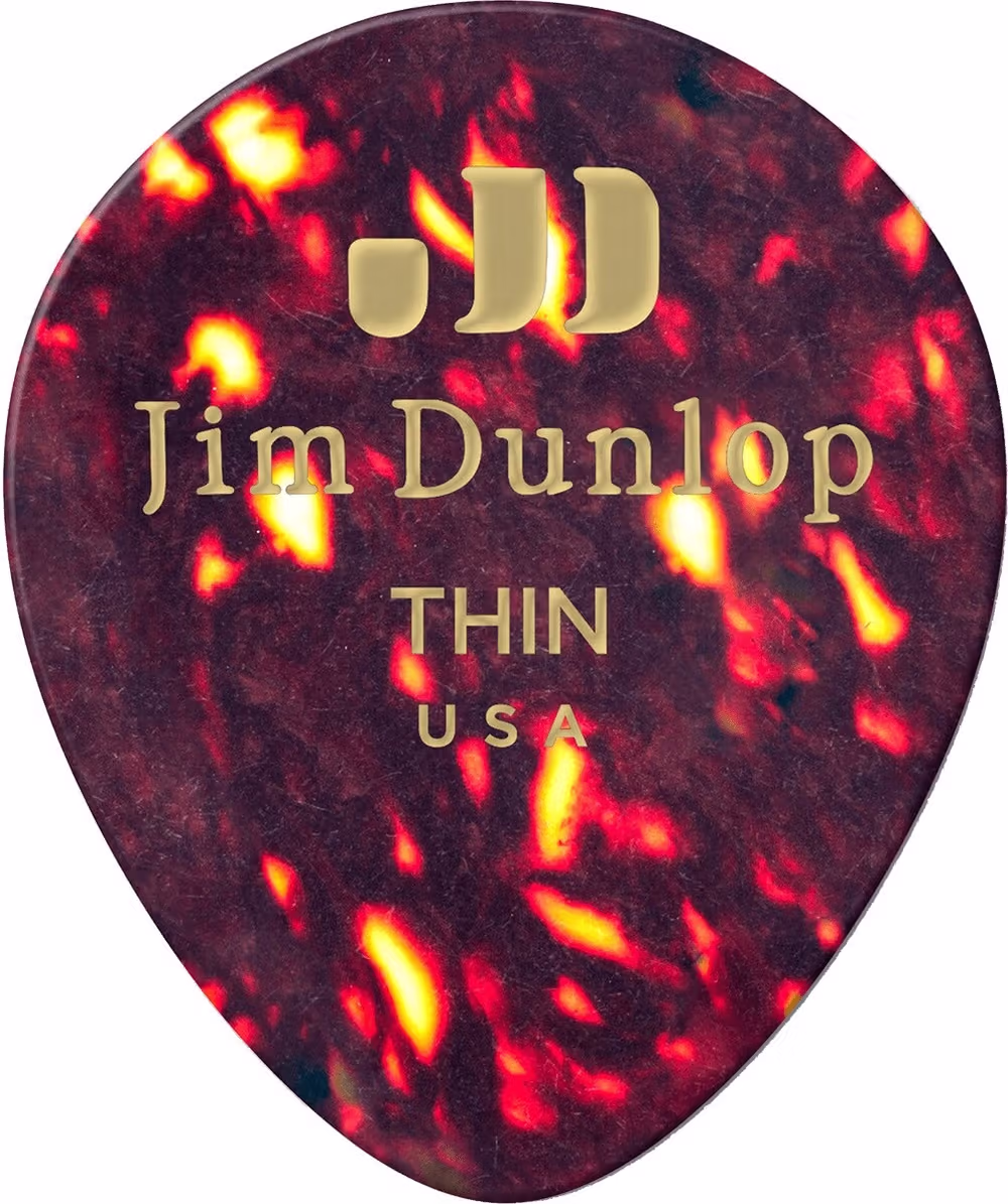 Dunlop Pack 72 Púas Genuine Celluloid Teardrop Shell - Thin ADU485R05TH