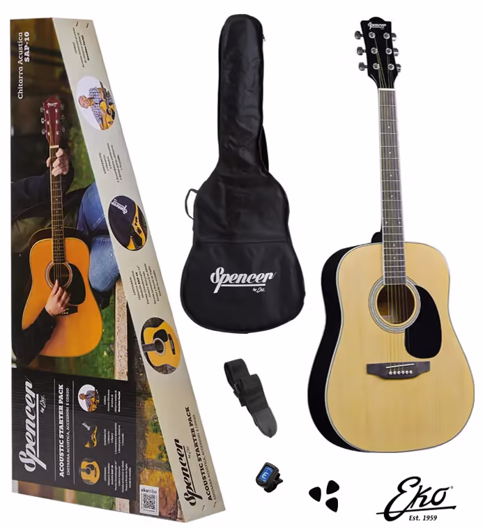 EKo GEASPENCERSAP10-PACK Pack Guitarra Acústica Spencer By Sa-10 Natural GEASPENCERSAP10-PACK