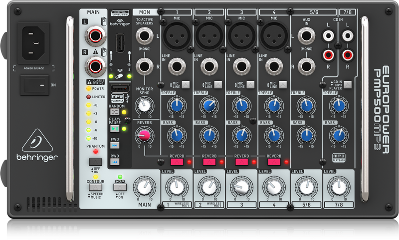 BEHRINGER PMP500MP3 Mezclador Amplificado MP3 PMP500MP3