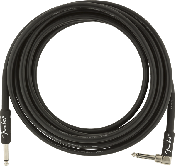 Cable Fender Profesional  Jack Mono a Jack Acodado 4.5 metros. Negro Professional Jack Jack mono