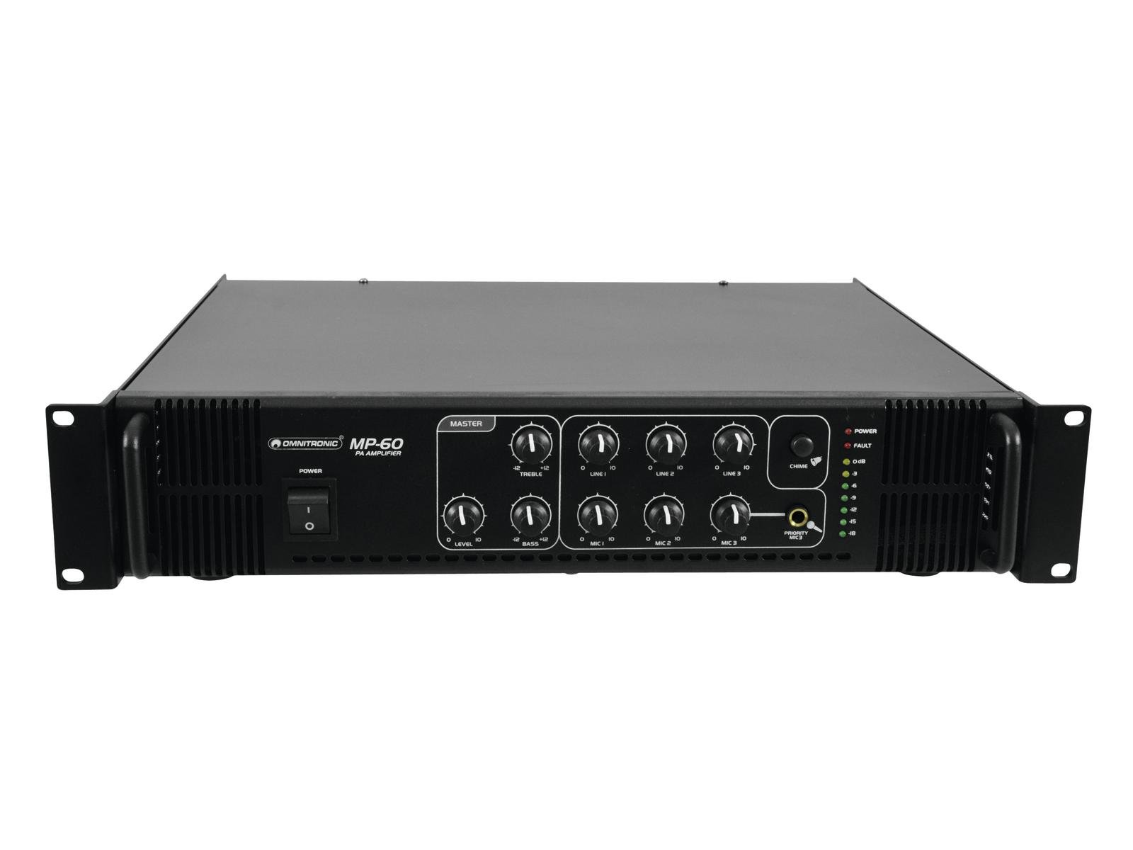 Omnitronic MP-60 Amplificador de mezcla mono PA 60w MP-60