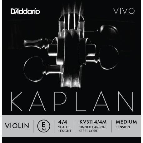 D´addario KV311 Cuerda Kaplan Vivo Medium Mi (E) para violín 4/4 KV311 4/4M Kaplan Vivo Violín E