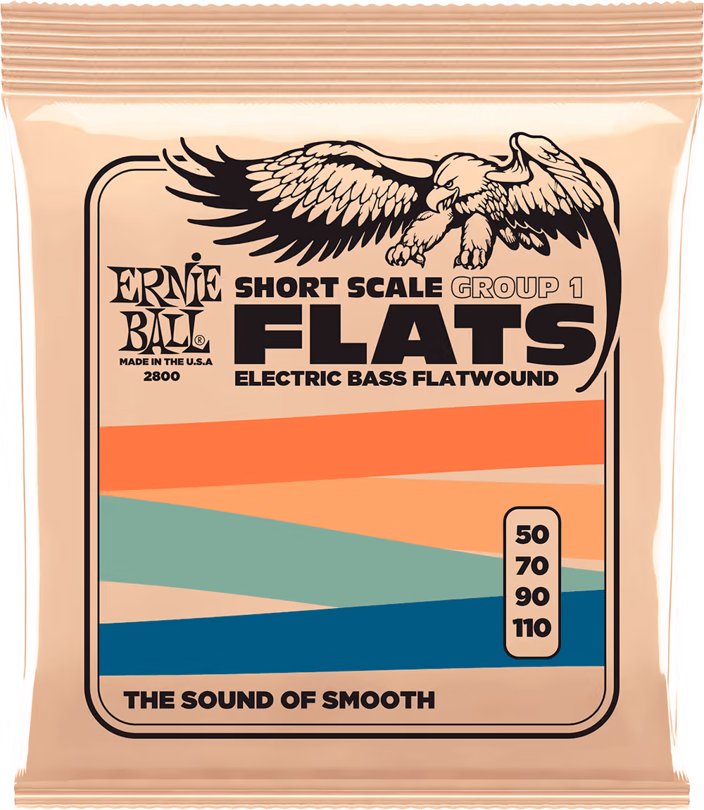 ERNIE BALL Juego Bajo Eléctrico Entorchado Plano Group Ii Short Scale 50-110 CEB2800