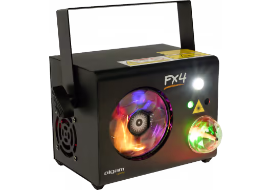 Algam Lighting 4-In-1 Led Gobo Wheel Projector, Magic Ball, Strobe, Rg Laser LALFX4