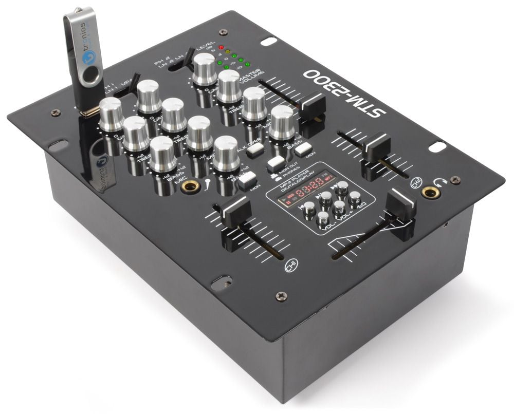 Vonyx STM-2300 Mezclador de 2 canales USB/MP3 172740 By-Skytec STM-2300