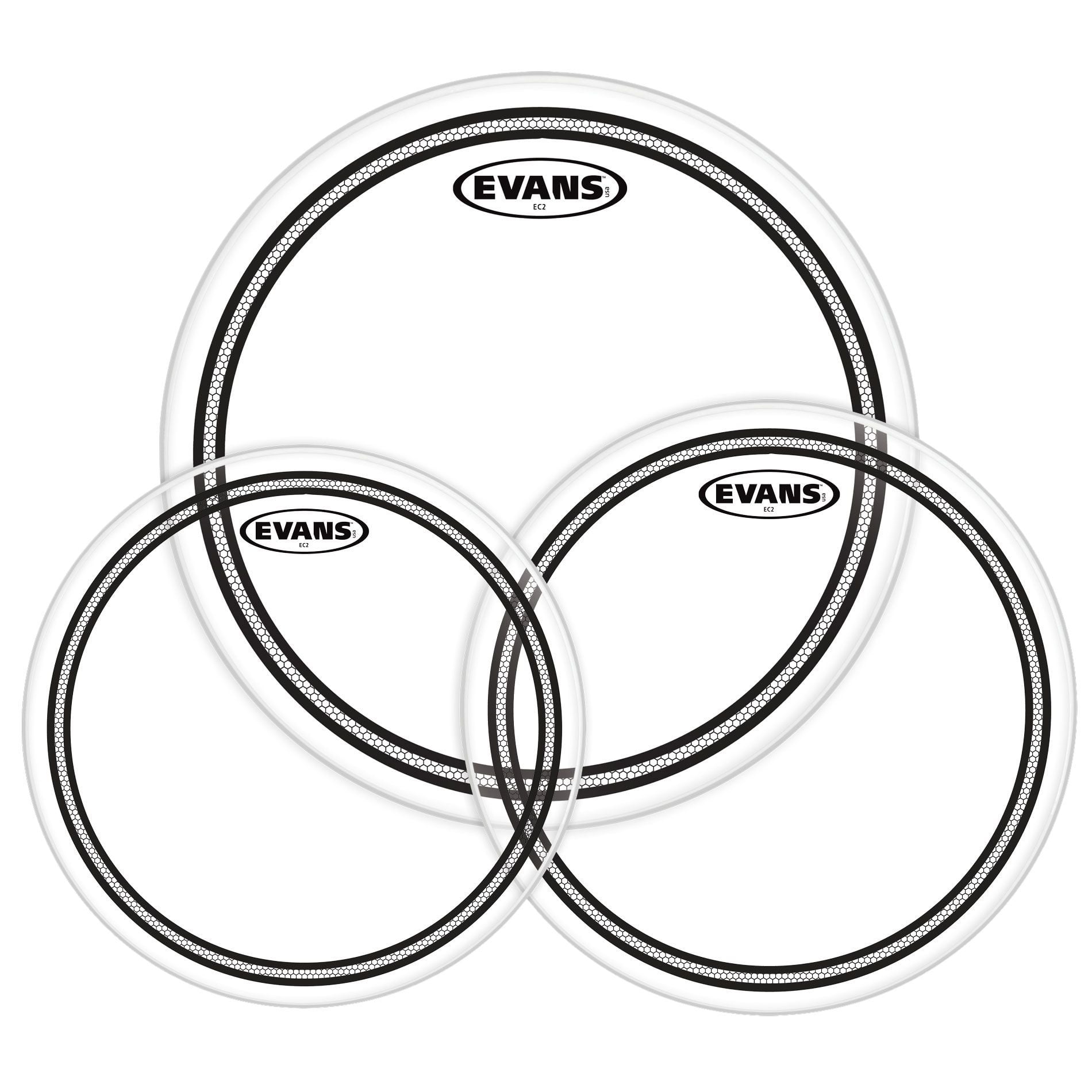 Evans Pack EC2S Clear Standard 12, 13 y 16 ETPEC2SCLRS Pack EC2S Clear Standard 12, 13 y 16