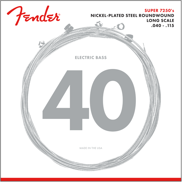Fender 7250 Bass Cuerdas de Niquel Plateadas 7250-5L .040-.115 737250453