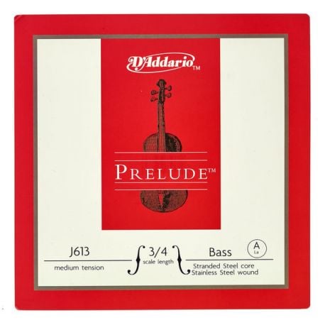 D´addario J613 Cuerda Suelta Contrabajo Prelude La (A) 3/4 Tensión Media J613-3/4M Prelude Bass A med