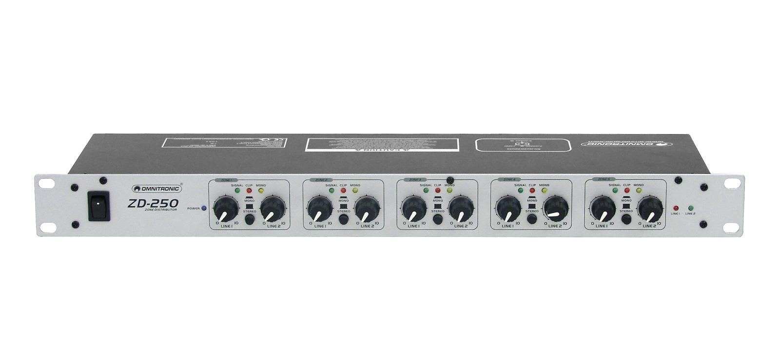 Omnitronic ZD-250 Distribuidor de Zonas ZD-250