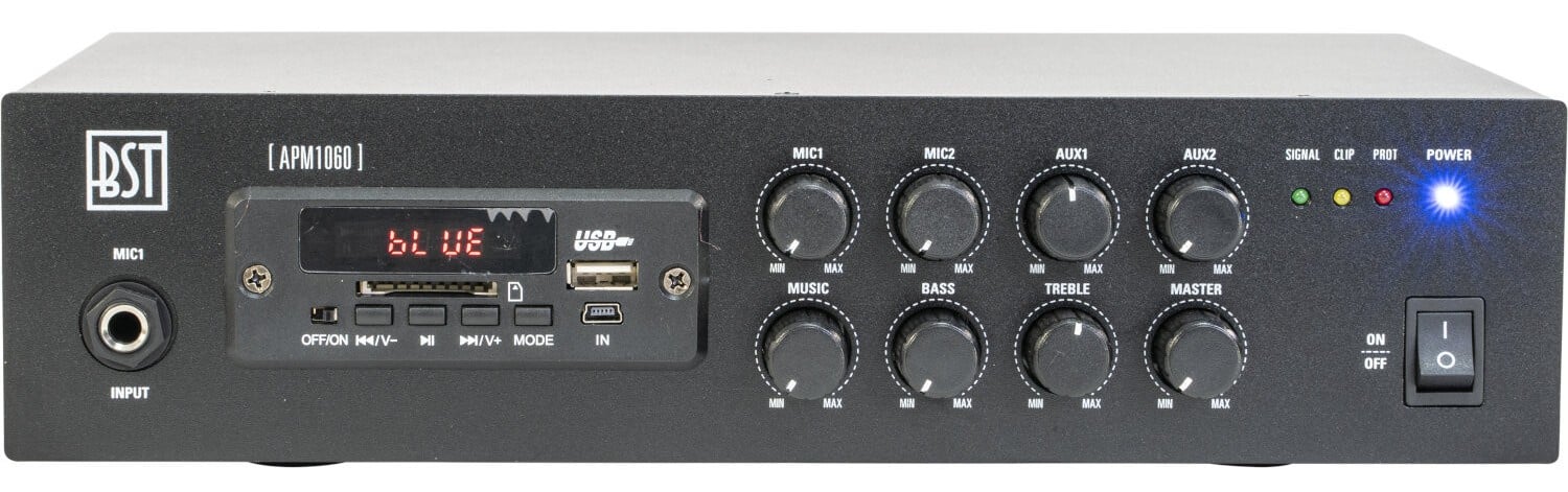 BST APM1060 Amplificador Mezclador 60 watts mp3 mixing PA amplifier