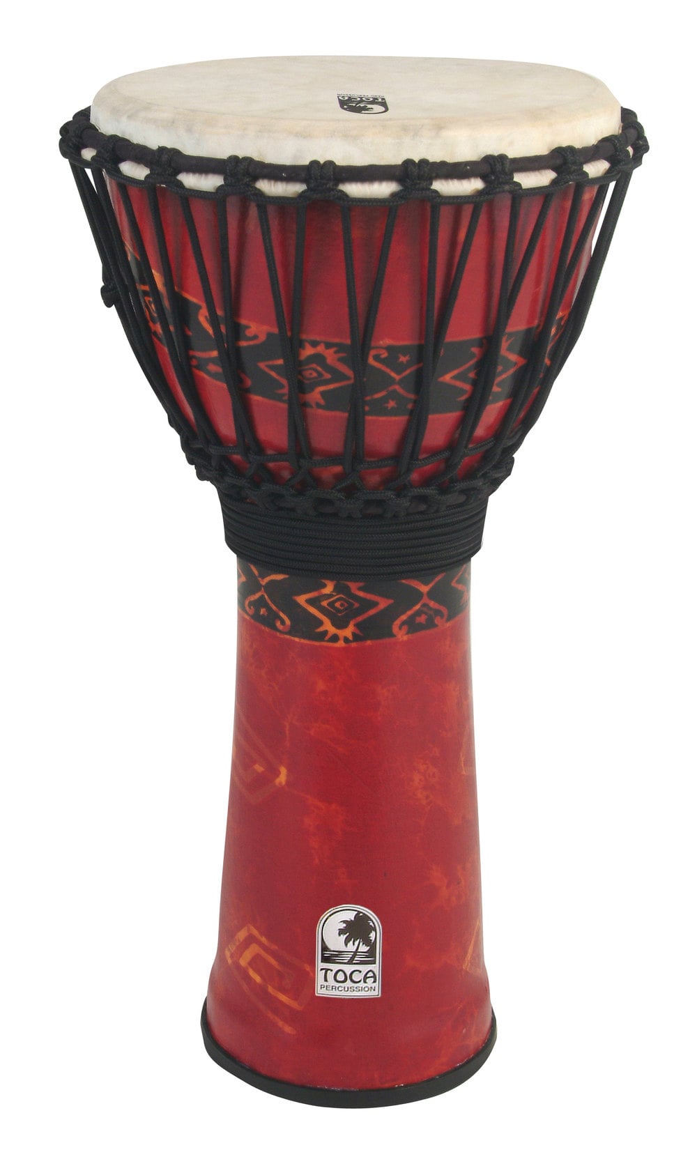 Toca Percussion SFDJ-12RP Bali Red Djembe Freestyle Afinación cuerda SFDJ-12RP