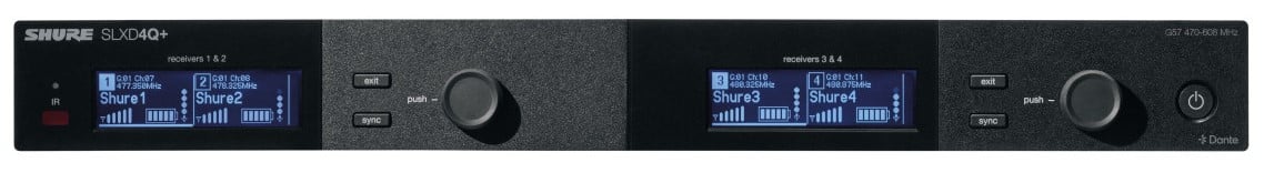 SHURE SLXD4QDANTE G65 Receptor inalámbrico SLXD Quadversity G65 Dante SLXD4QDANTE G65