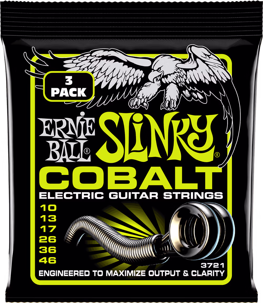 ERNIE BALL Juego Eléctrica S. Cobalt Regular 10-46 Tripack (3) CEB3721