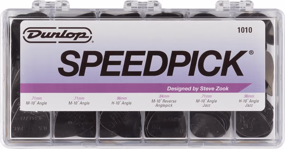 Dunlop Caja 144 Ud. Púas Delrin Speedpicks - 5 Medidas ADU1010