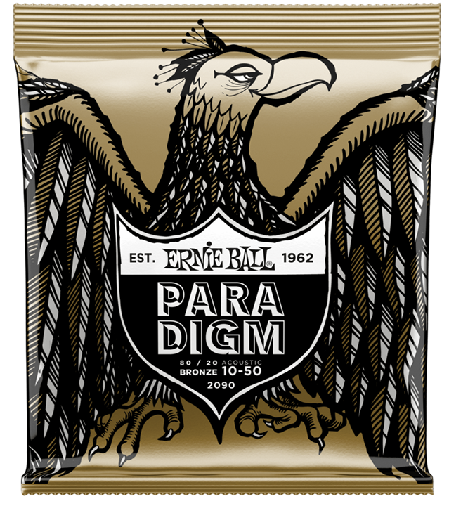 Ernie Ball 2090 Paradigm Ex Light 80/20 Bronze Cuerda Para Guitarra Acústica 10-50 2090