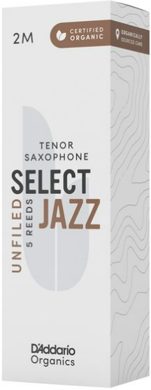 Daddario ORRS05TSX2M Organic Select Jazz Cañas Sin Limar Saxo Tenor Dureza 2 Media 5 uds ORRS05TSX2M