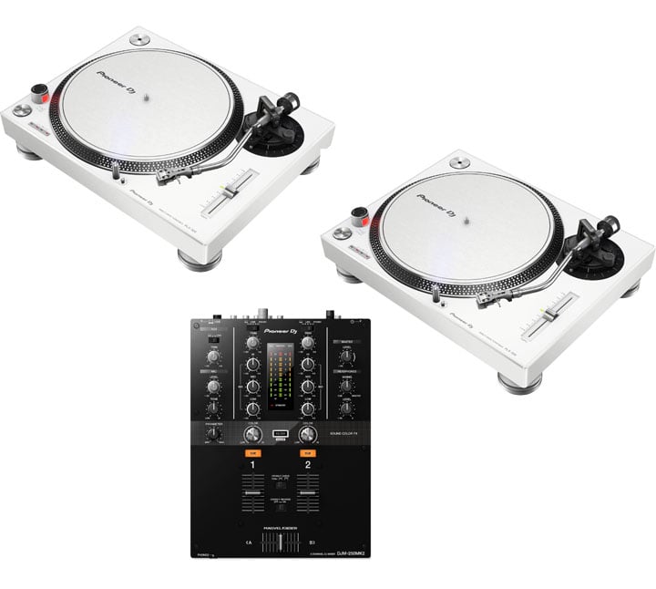 Pioneer Dj Pack 2 PLX 500 Blanco + DJM-250mk2 Pack 2 PLX 500 Blanco + DJM-250mk2