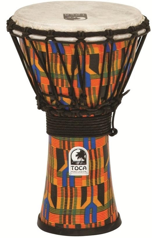 Toca Percussion SFDJ-7K Kente Cloth Djembe Freestyle Afinación Cuerda SFDJ-7K