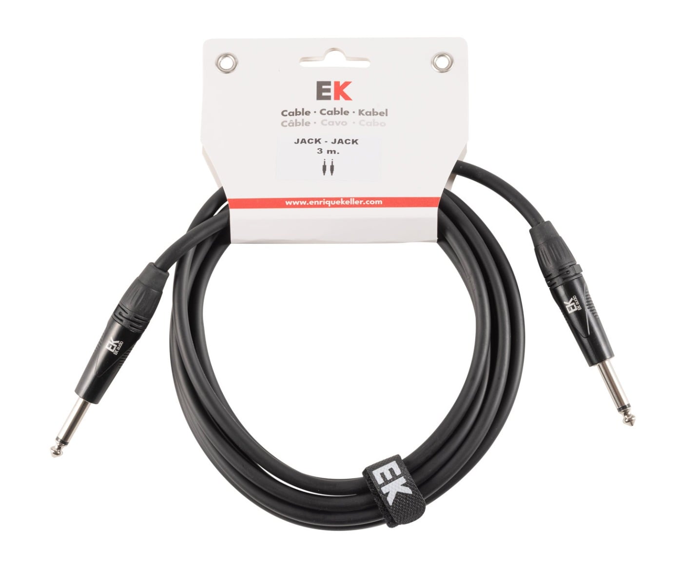 EK Audio Cables Para Columnas Jack-Jack Rectos 9Mts JJ025JJ9