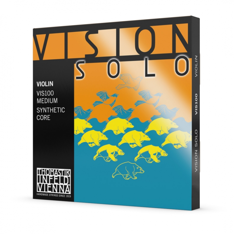 Thomastik Juego de cuerdas de violín Vision Solo 3ª aluminio ACCOVIVISOSET