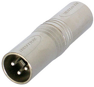 Neutrik NA3 MM Adaptador de XLR macho a XLR macho NA3MM  NA3MM Adaptador de XLR
