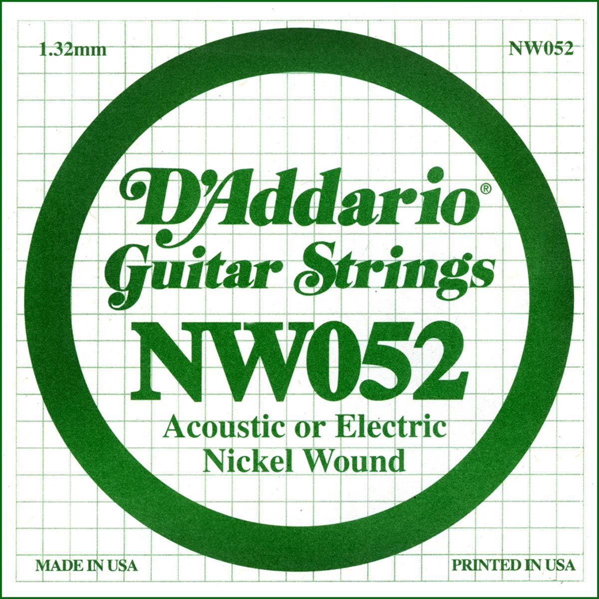 D´addario NW052 Cuerda Suelta para Guitarra Eléctrica NW052