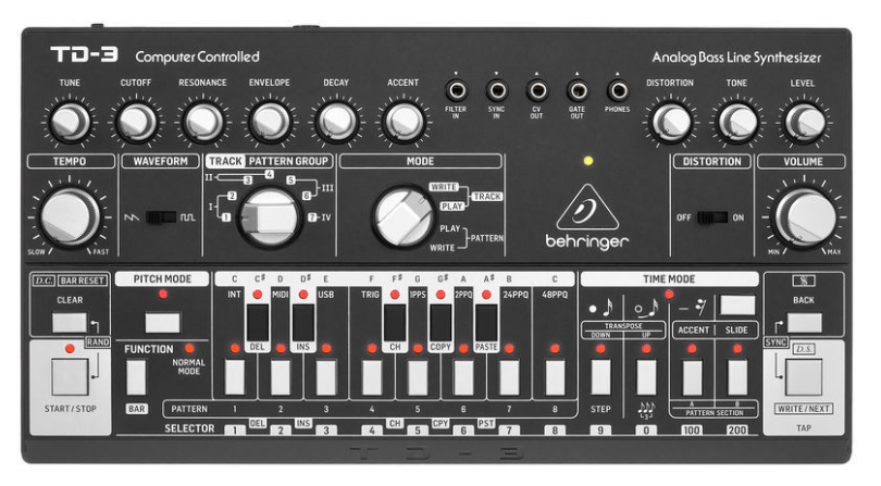 Behringer TD-3-BK Sintetizador Analogico Black TD-3 Negro