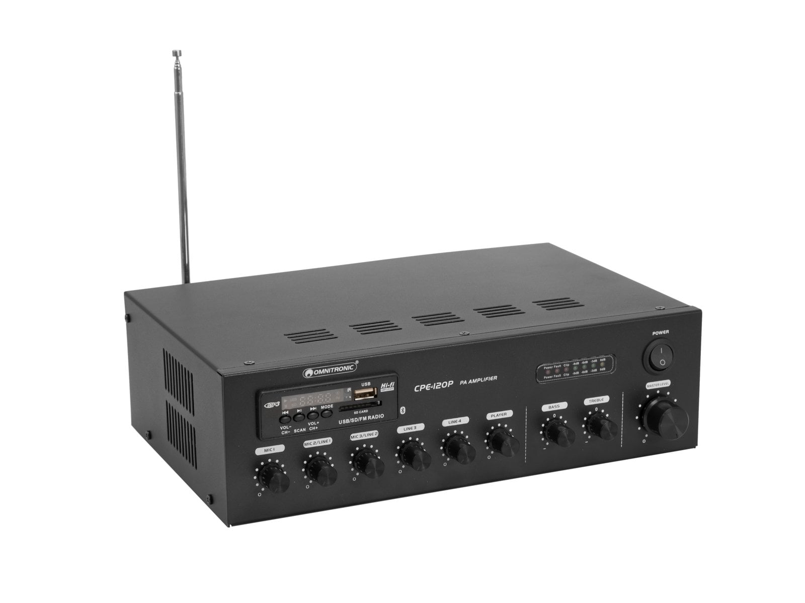 Omnitronic CPE-120P PA Amplificador Mezclador CPE-120P PA