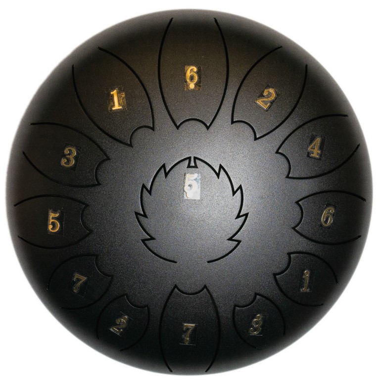 FZONE Steel Tongue Drum F-Zone STD618N Negro (6" 8 notas) FZONE Steel Tongue Drum F-Zone STD618N Negro
