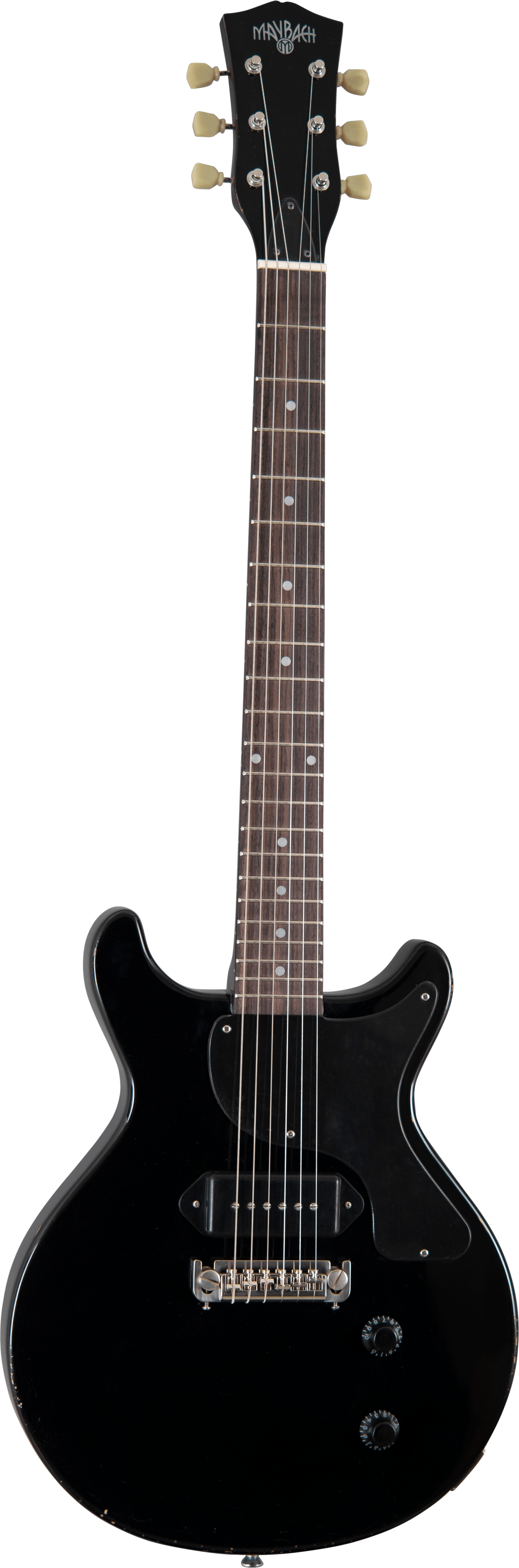 Maybach Guitars Lester-Jr-59-Bg - Guitarra  Lp Junior Doble Cutaway ´59 Black Gloss Lester JR 59 BG