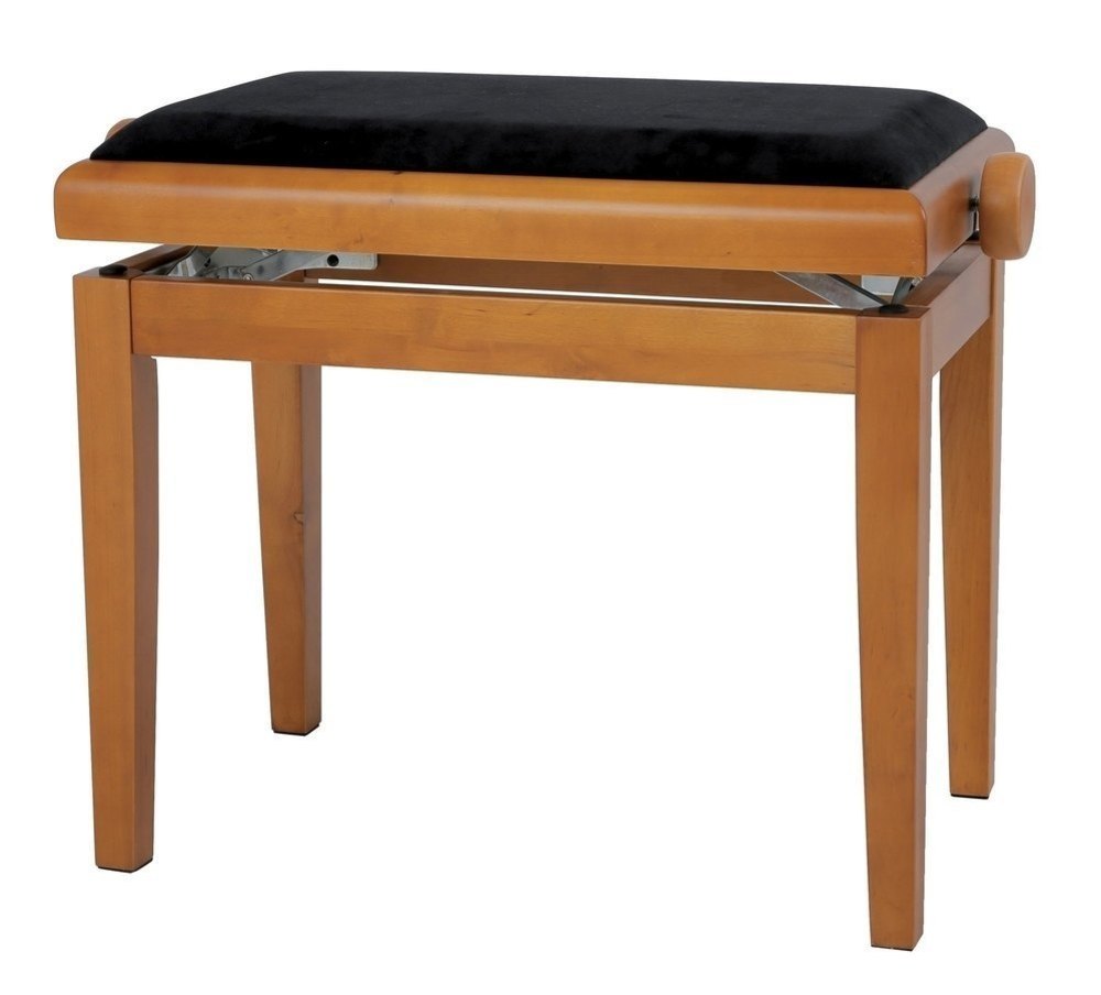 GEWA 130140 Banqueta de Piano Deluxe Roble mate Tapizado negro 130140