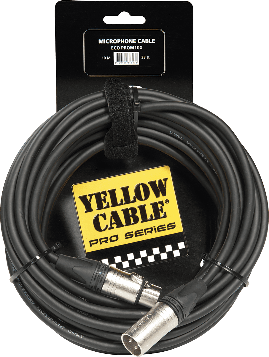 Yellow Cable ECO-PROM10X Cable XLR de 10 Metros Para Micrófonos ECOPROM10X