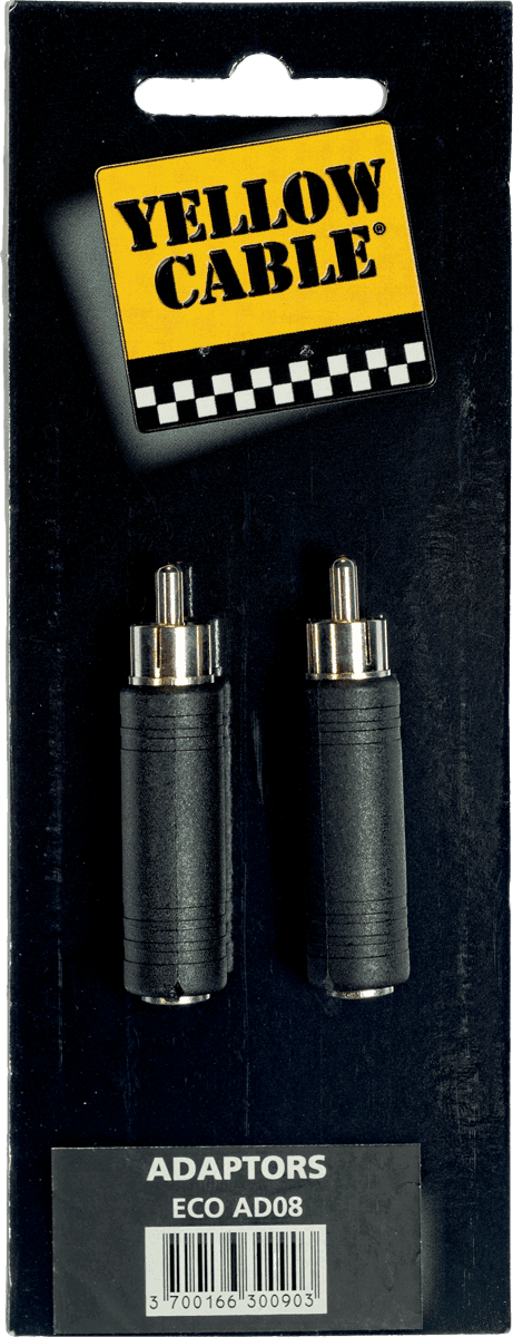 Yellow Cable ECO-AD08 Adaptador de RCA Macho a Jack Hembra Mono de 6.35 mm ECOAD08