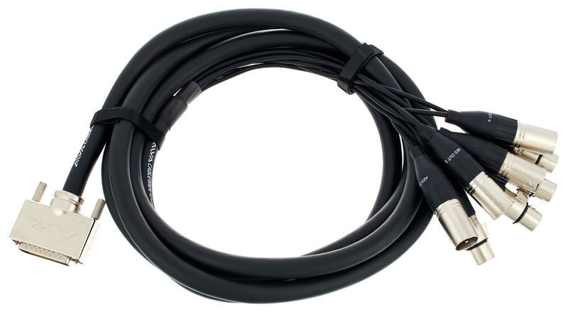 ALVA AES25-4F4M PRO3 Cable multicanal D-Sub macho a XLR3 macho + XLR3 hembra 3 metros AES25-4F4MPRO3
