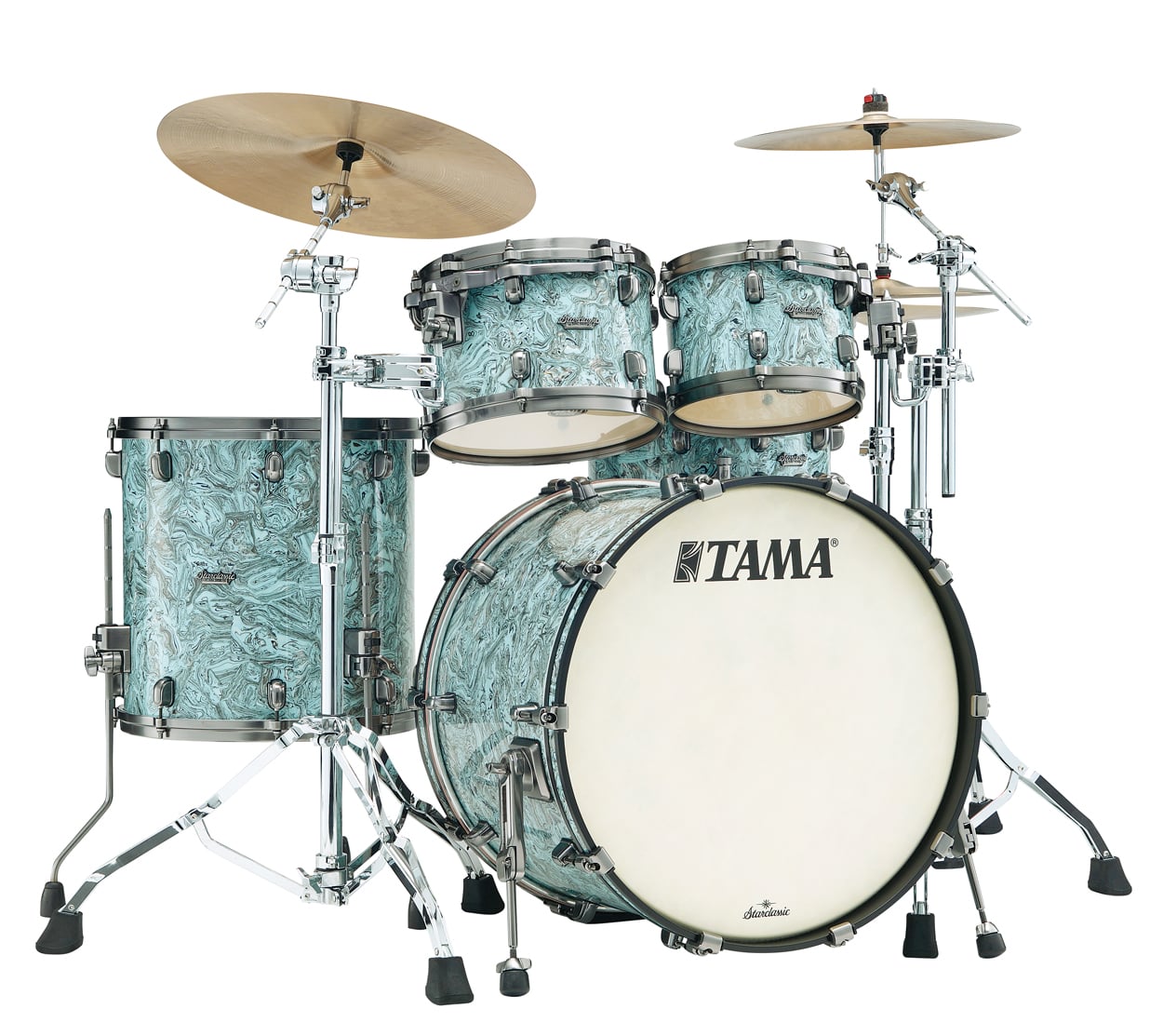 Tama Starclassic Sky Blue Swirl/Smoked Black Nickel 22" MR42TZUS-SLW MR42TZUS-SLW