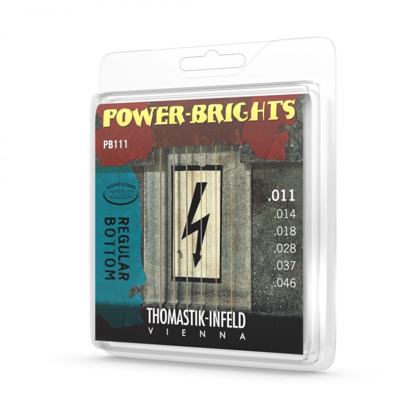 Thomastik Juego de cuerdas guitarra eléctrica Power-brights Medium PB111 ACCOGTPW111J