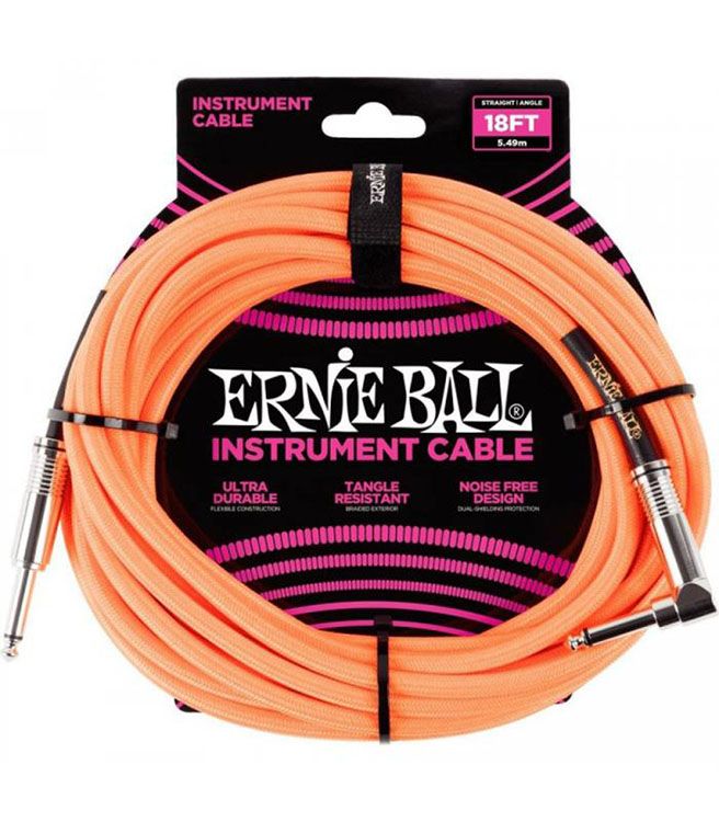 Ernie Ball 6084 Jack a Jack Cable Instrumento 4,57 Mt Naranja 6084