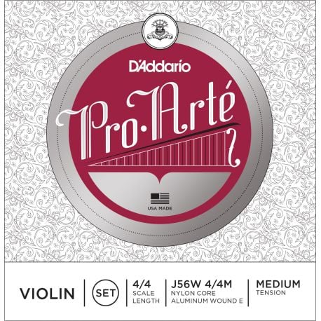 D´addario J56W Pro Arte 4/4 M Cuerdas para violín, tensión media J56W Pro Arte Violín 4/4M