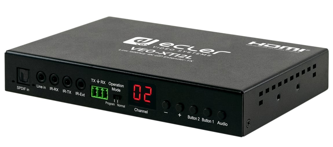 Ecler Extensor de Vídeo Sobre IP 4K de Baja Latencia VEO-XTI2L