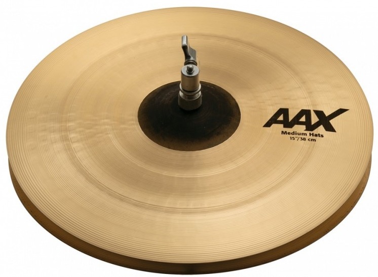 Sabian 21502XCB 15" AAX Medium Hi-Hats Brilliant Finish 21502XCB