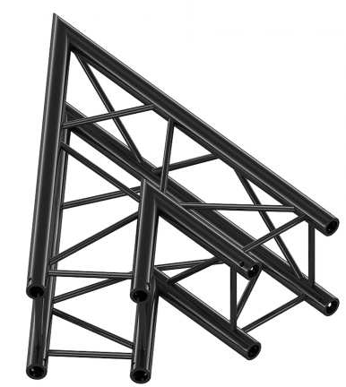 Showtec GQ30001HDB Corner 45 Heavy Duty Black Pro-30 Square G Truss GQ30001HDB