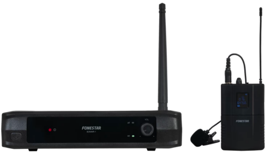 Fonestar SONAIR-1P Micrófono inalámbrico de petaca UHF, frecuencia fija SONAIR-1P