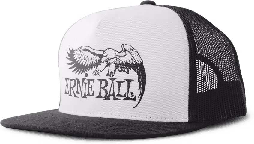 ERNIE BALL Gorra Blanca - Logo Eb Eagle Negro YERN4159