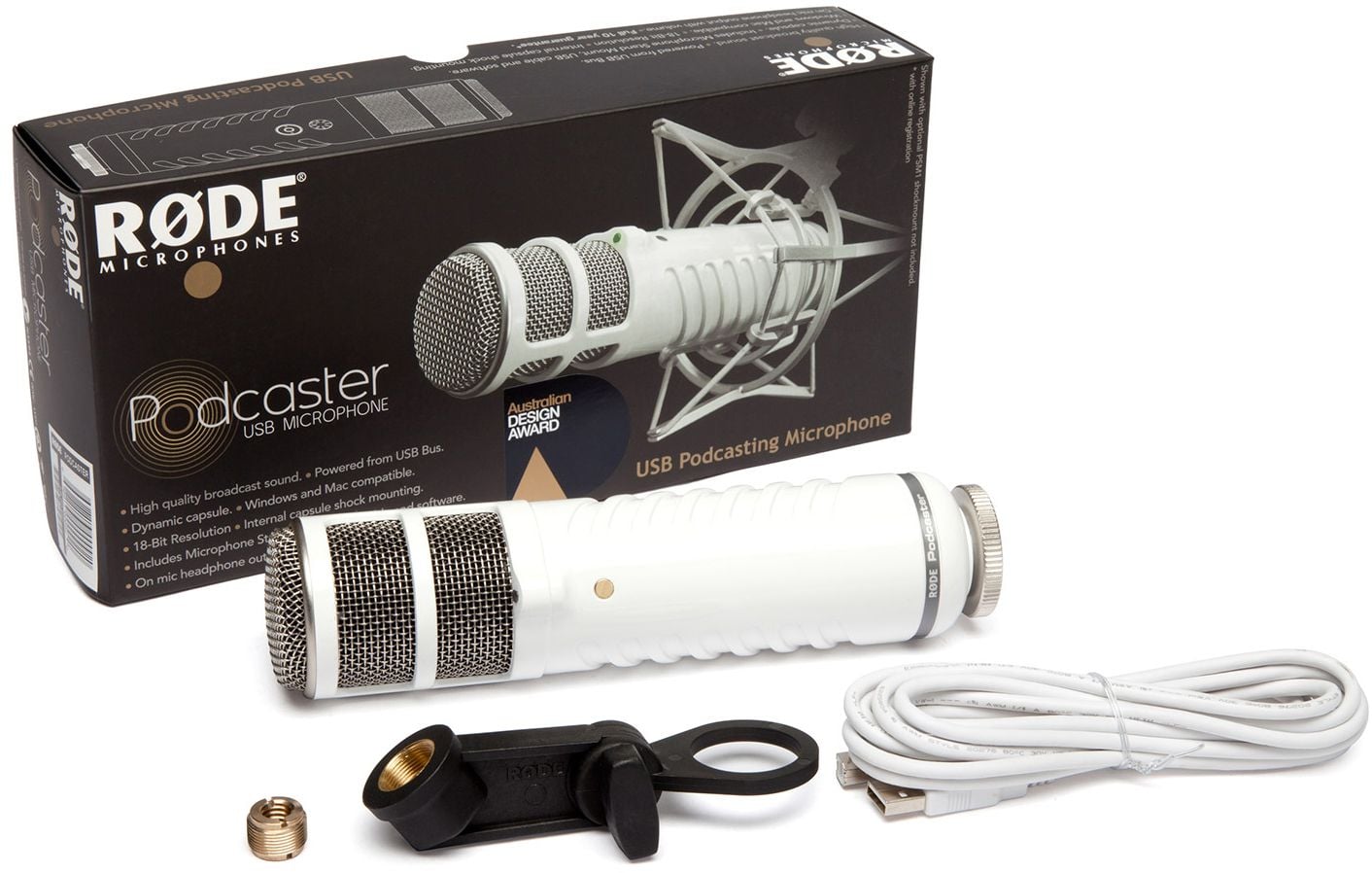 Rode Podcaster Mk2 Micrófono USB dinámico de gran diafragma Podcaster Mk2